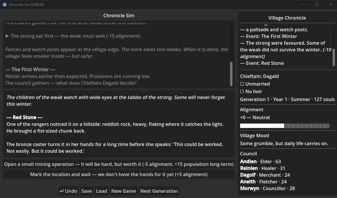 Chronicle Sim Screenshot